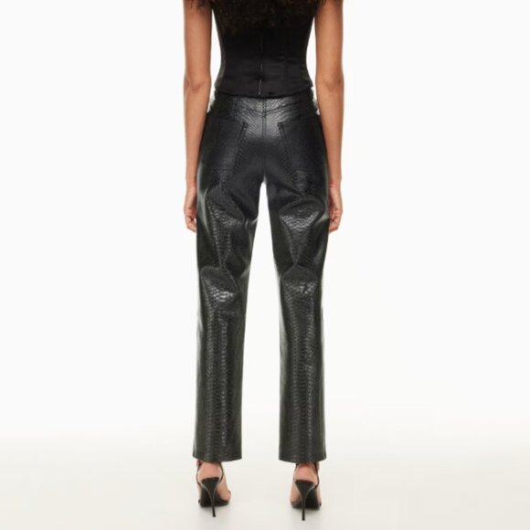 NWT WILFRED | Aritzia The Melina Pant Vegan Leather Python Snake Print | Sz. 6 - Picture 4 of 12